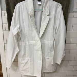 Baby Phat White Scrub Jacket with Embroidery